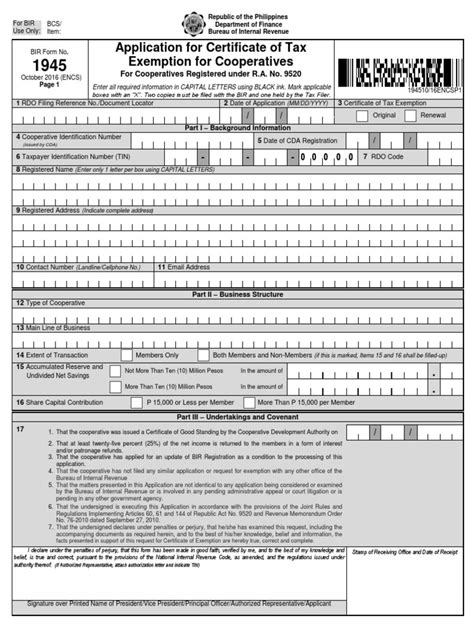 Form 1945 .